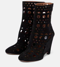 Alaia Vienne suede wedge ankle boots