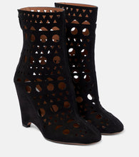 Alaia Vienne suede wedge ankle boots