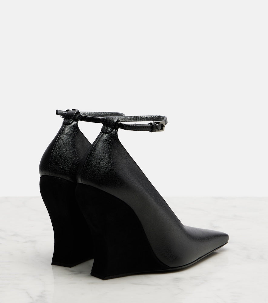 Alaia 110 leather wedges (Black) - High-Heel Pumps