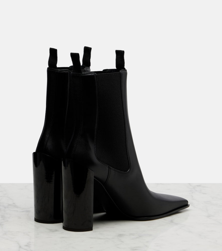 Alaia 90 leather Chelsea boots - Black High Heels