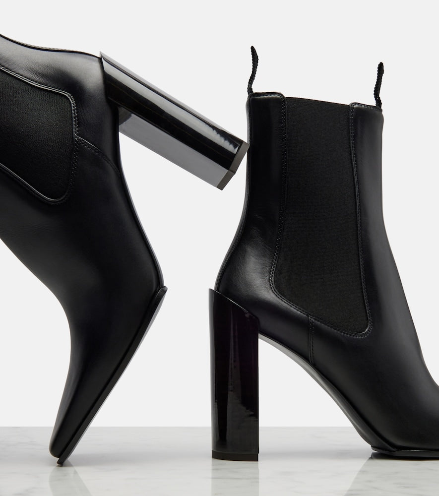 Alaia 90 leather Chelsea boots - Black High Heels