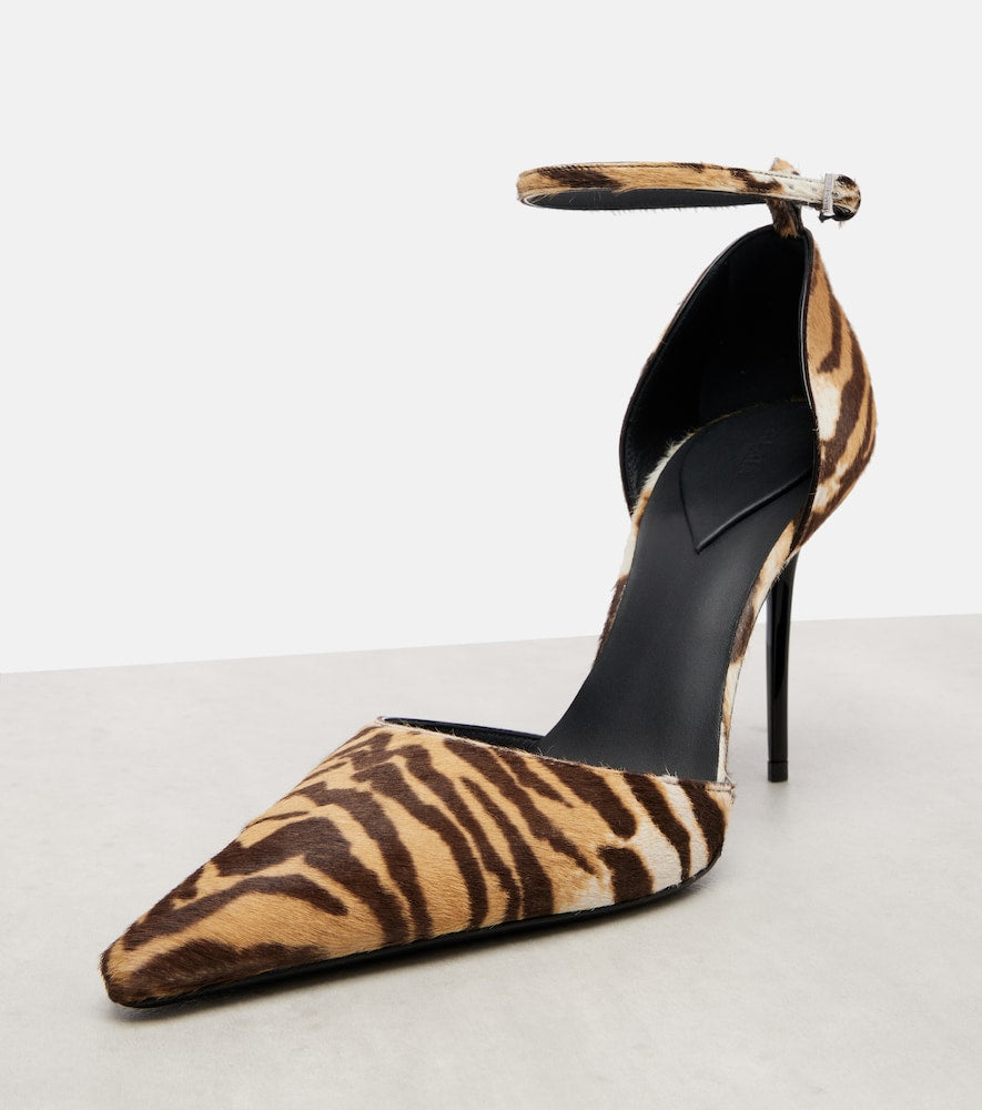 Alaia 90 tiger-print calf hair pumps (Brown) - High-Heel Pumps