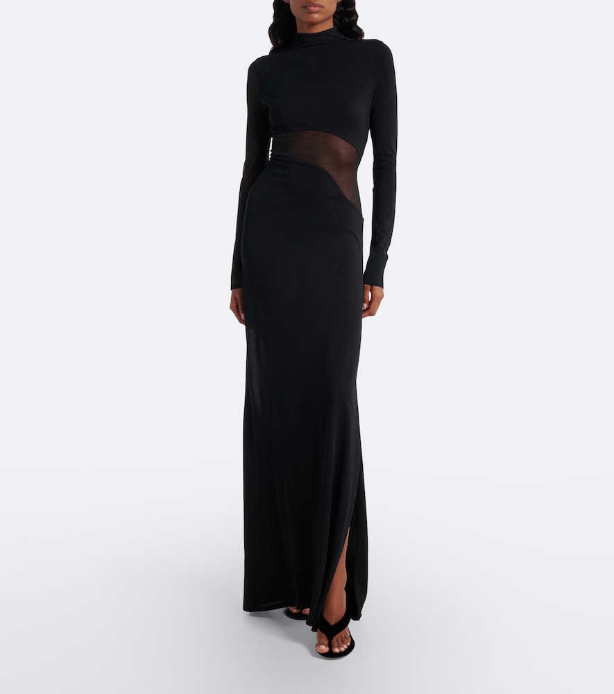 Alaia 90 velvet thong sandals - Black Heeled Sandals