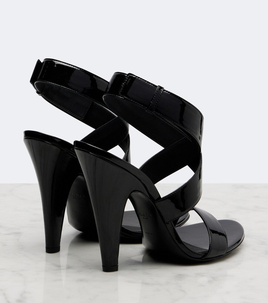 Alaia Cone patent leather sandals in Black - Heeled Sandals