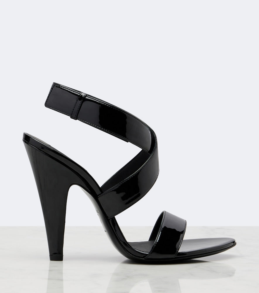 Alaia Cone patent leather sandals in Black - Heeled Sandals