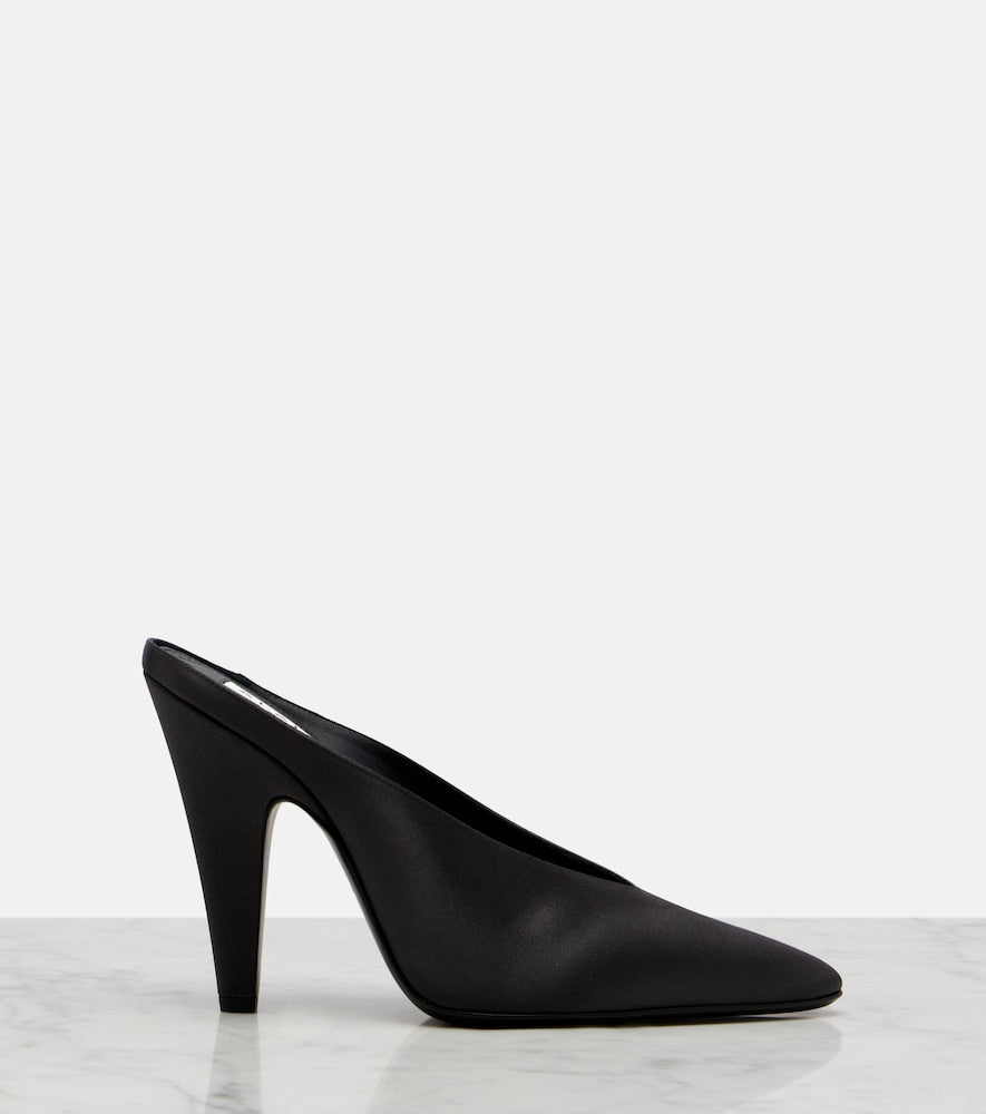 Alaia Cone satin mules - Black High-Heel Pumps