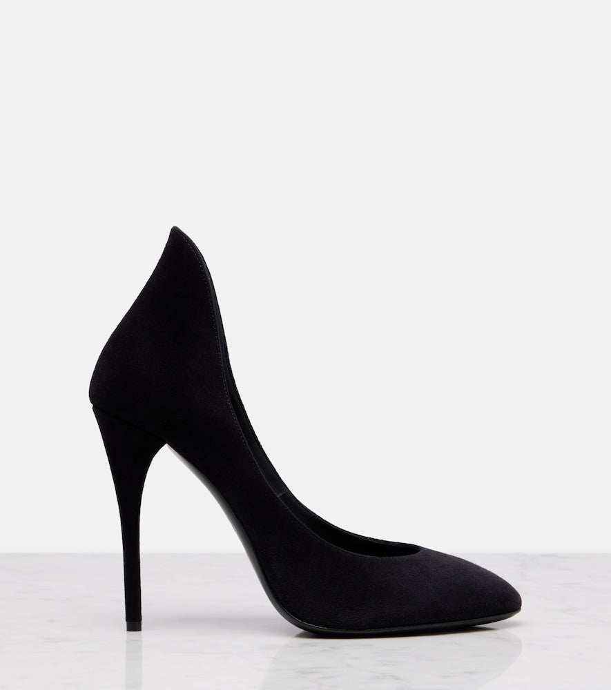 Alaia Decolette 110 suede pumps (Black) - High-Heel Pumps