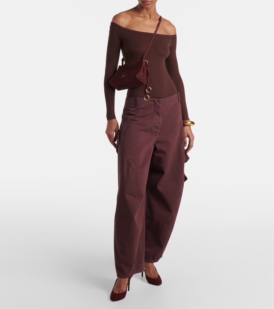 Alaia Decolette 90 suede slingback pumps in Burgundy - High-Heel Pumps