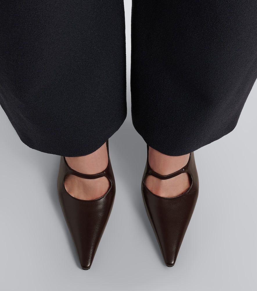Alaia Drop leather slingback pumps - Brown High-Heel Pumps