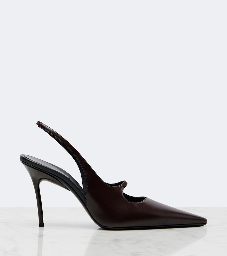 Alaia Drop leather slingback pumps - Brown High-Heel Pumps