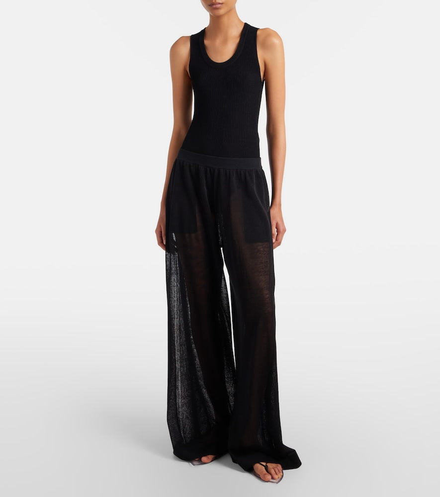 Alaia Invisible leather thong sandals in Transparent - Flat Sandals
