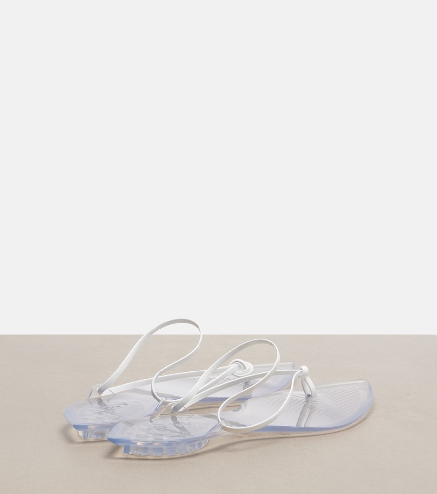 Alaia Invisible leather thong sandals - Transparent Flat Sandals