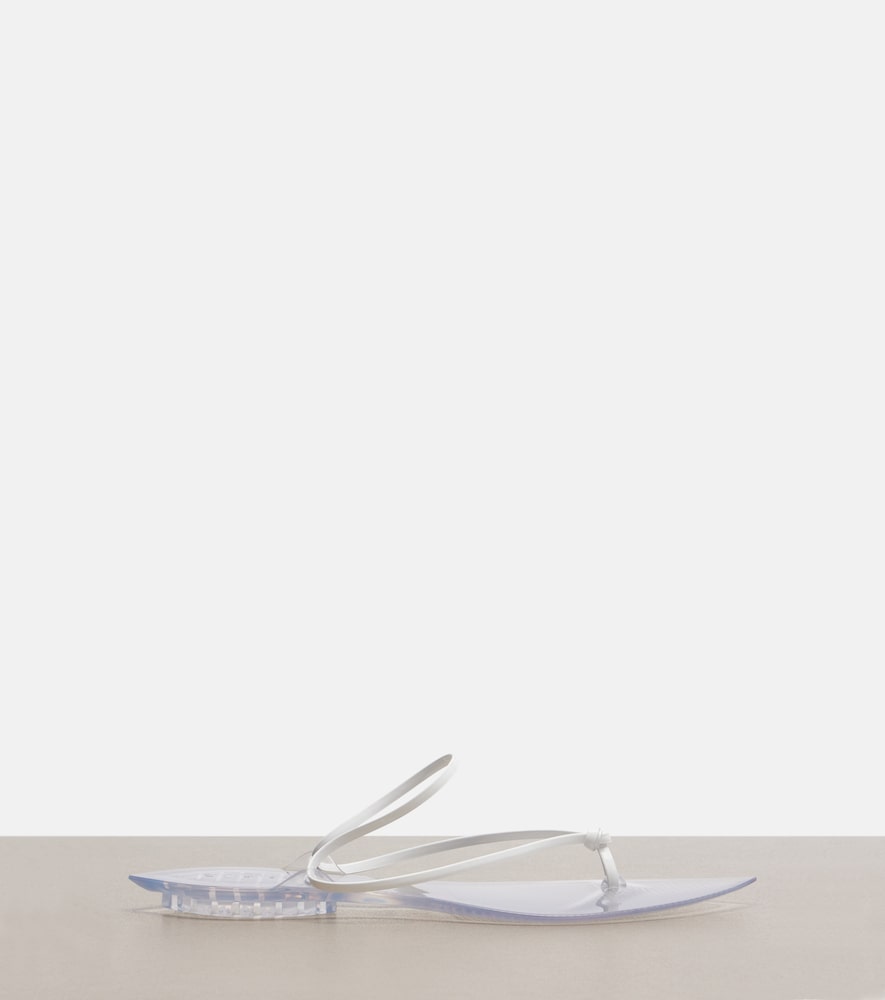 Alaia Invisible leather thong sandals - Transparent Flat Sandals