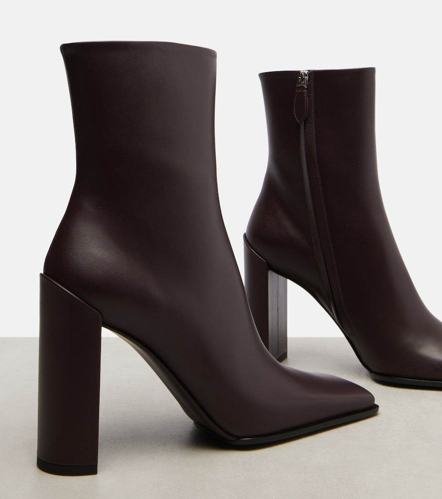 Alaia Leather ankle boots - Brown High Heels