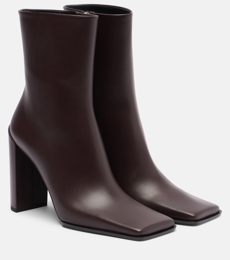 Alaia Leather ankle boots - Brown High Heels