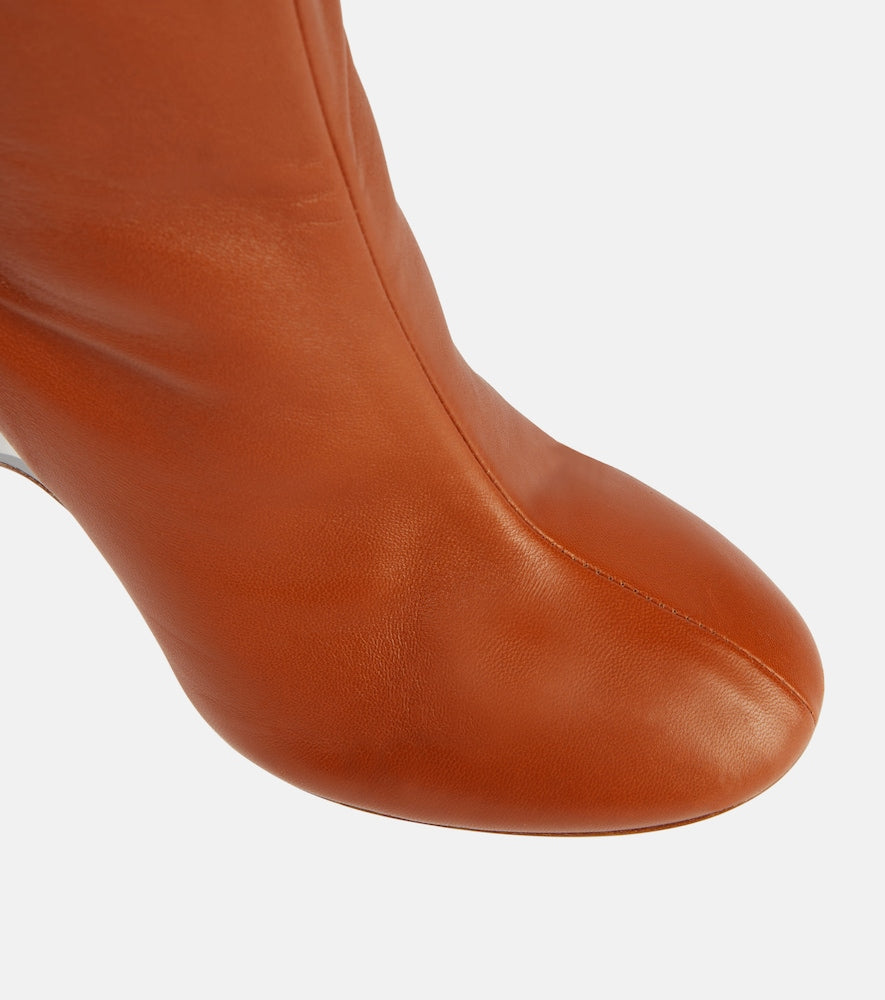 Brown Alaia Leather knee-high boots - Over-The-Knee Boots