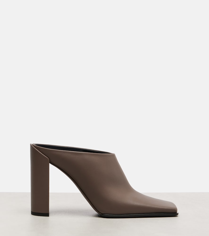 Grey Alaia Leather mules - High-Heel Pumps