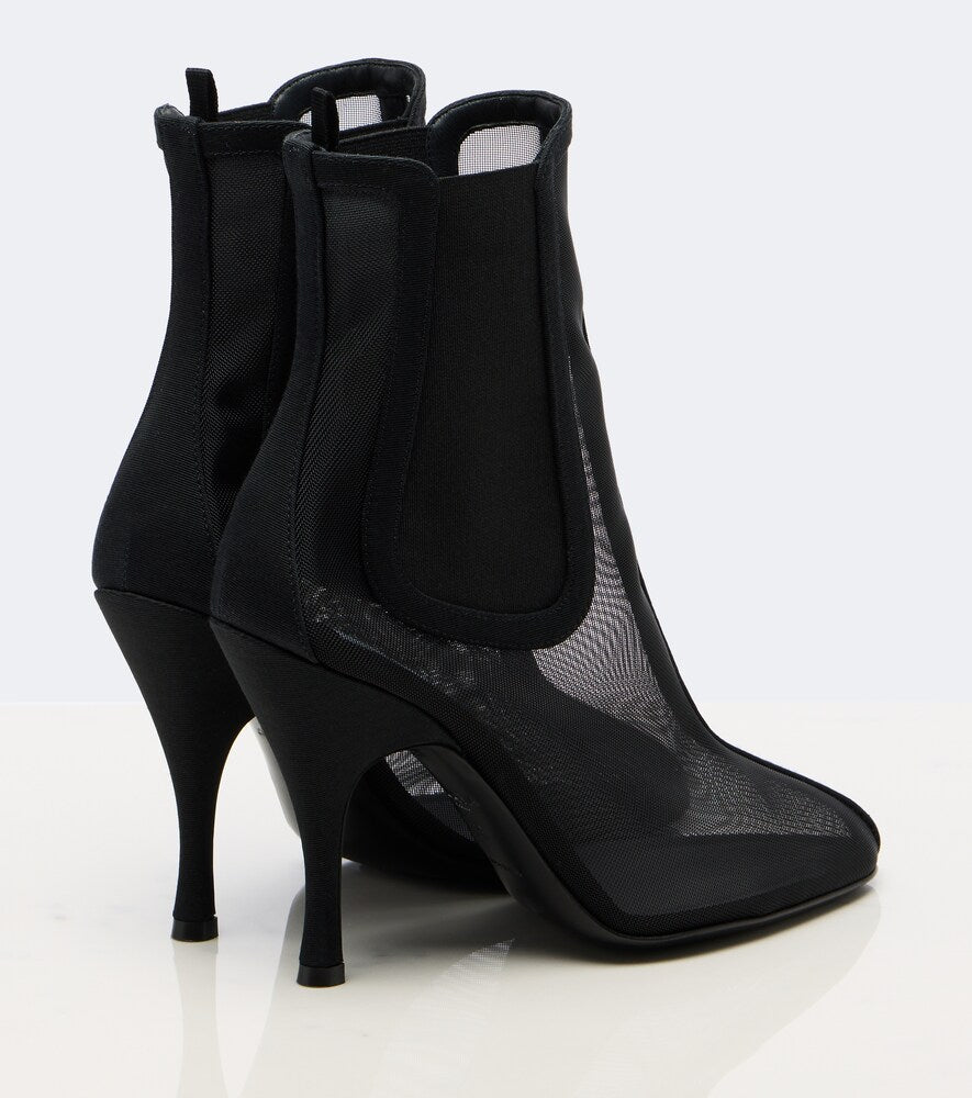 Alaia Mesh ankle boots - Black High Heels