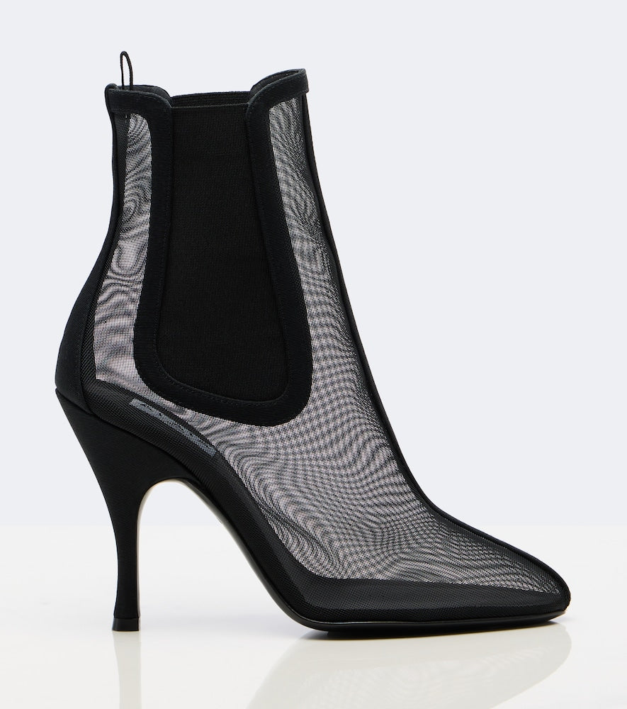 Alaia Mesh ankle boots - Black High Heels