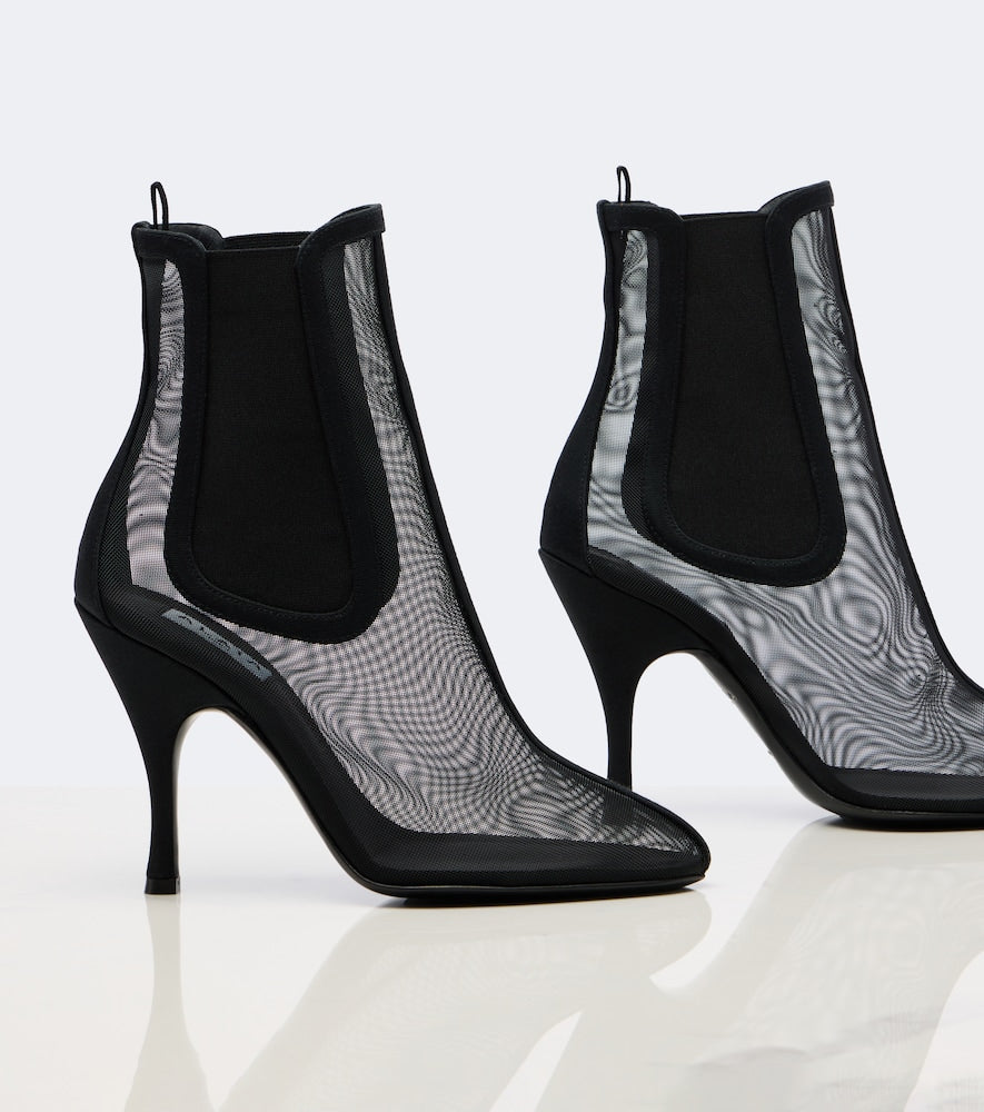 Alaia Mesh ankle boots - Black High Heels