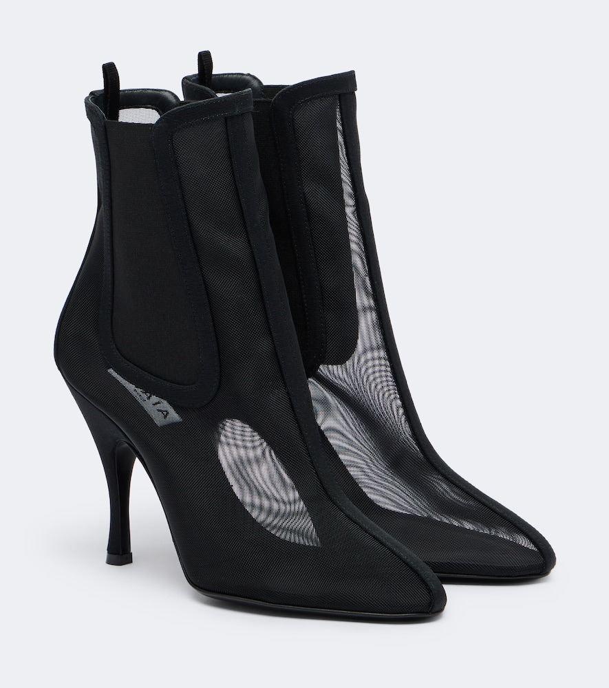 Alaia Mesh ankle boots - Black High Heels