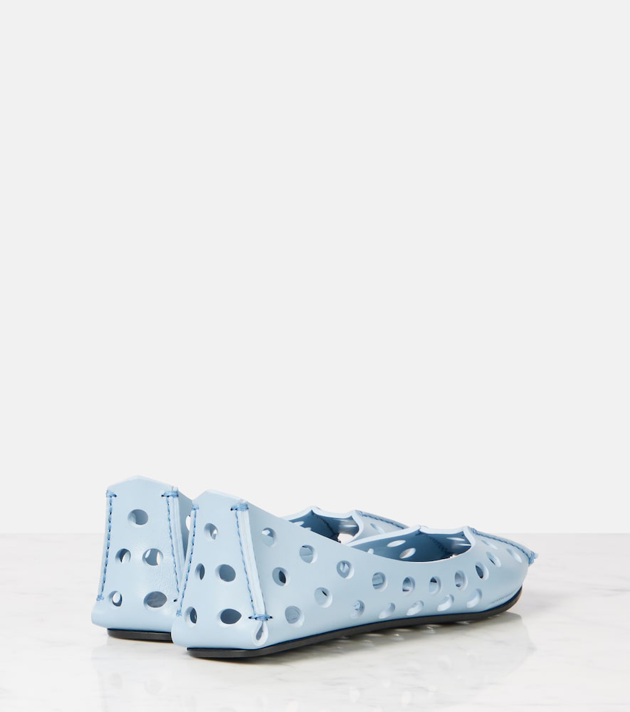 Blue Alaia Perfo leather ballet flats - Ballerina Flats