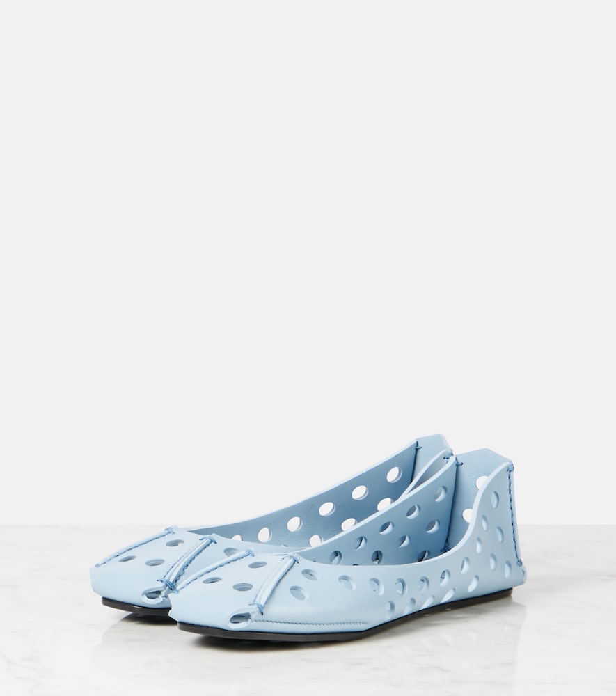 Blue Alaia Perfo leather ballet flats - Ballerina Flats