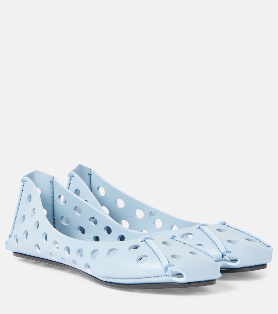 Blue Alaia Perfo leather ballet flats - Ballerina Flats