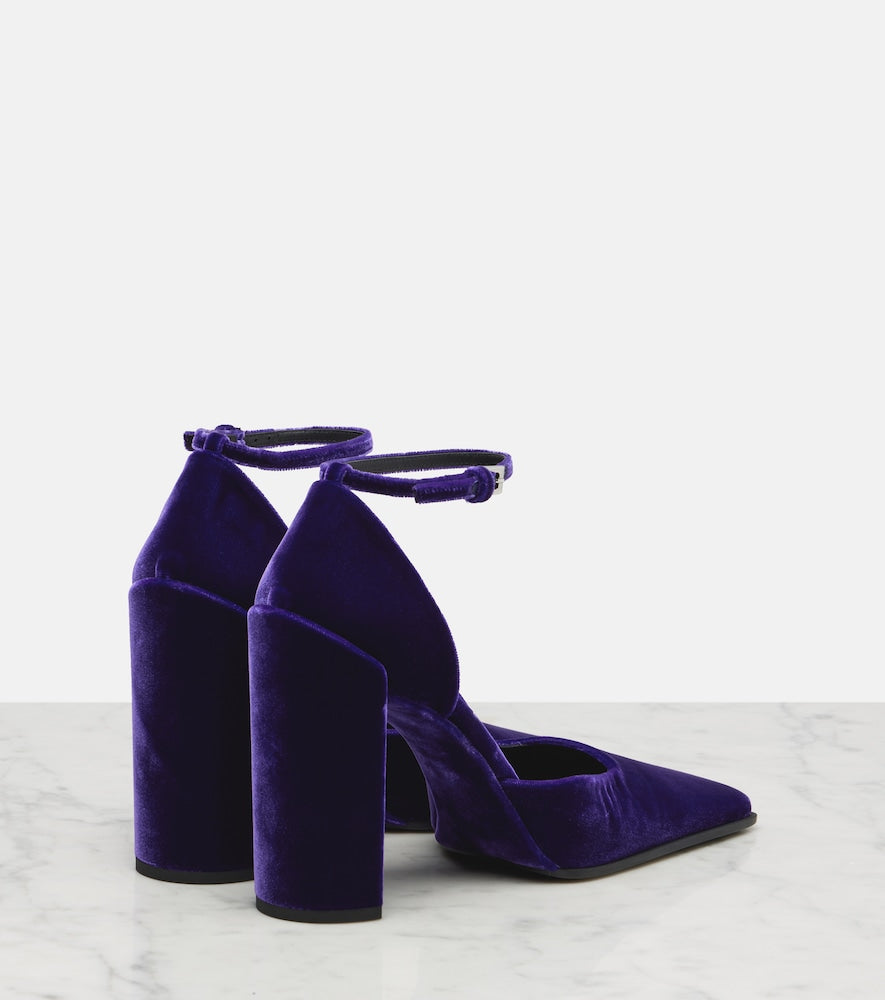 Alaia Square 90 velvet pumps - Purple High-Heel Pumps