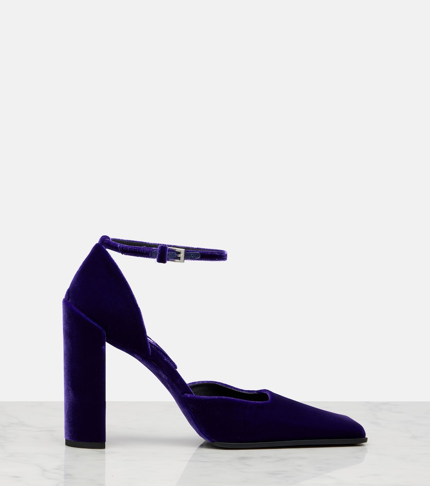 Alaia Square 90 velvet pumps - Purple High-Heel Pumps