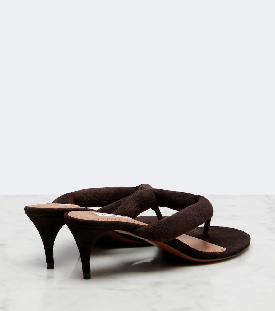 Alaia Suede thong sandals (Brown) - Thong Sandals