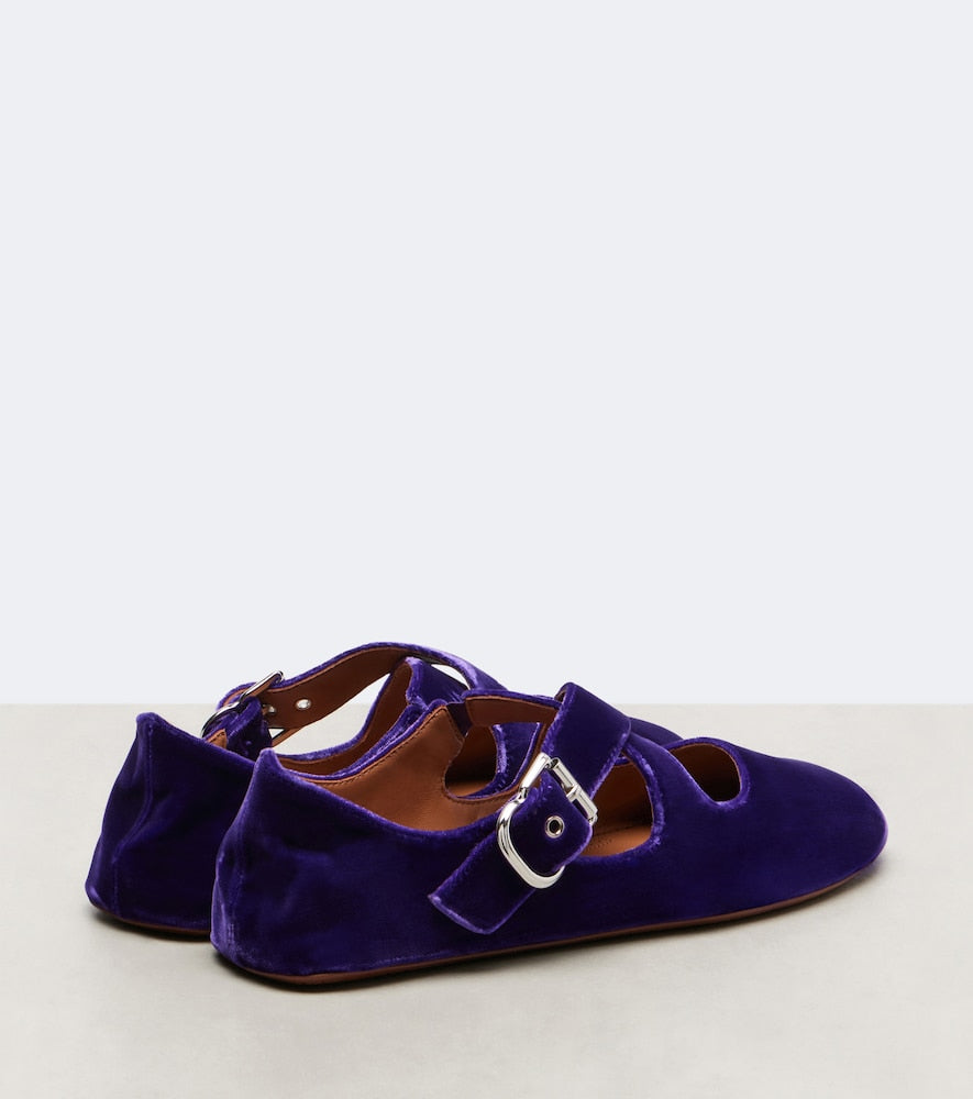 Alaia Velvet ballet flats in Purple - Ballerina Flats