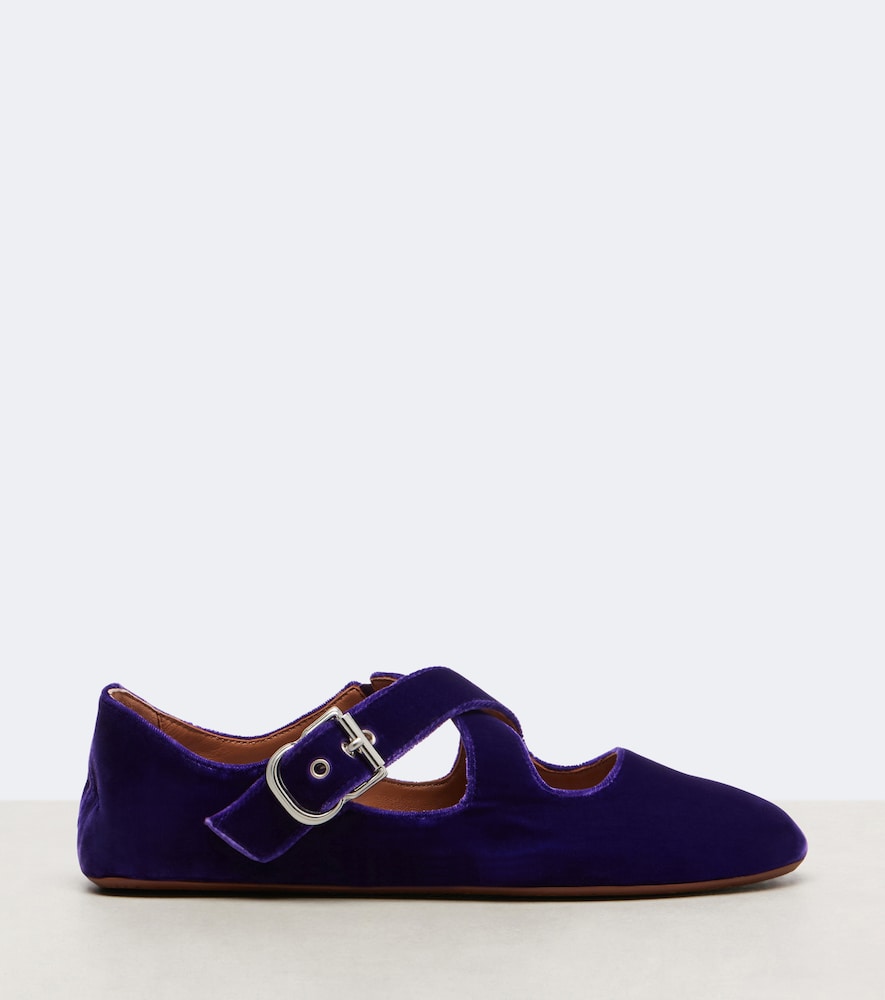Alaia Velvet ballet flats in Purple - Ballerina Flats