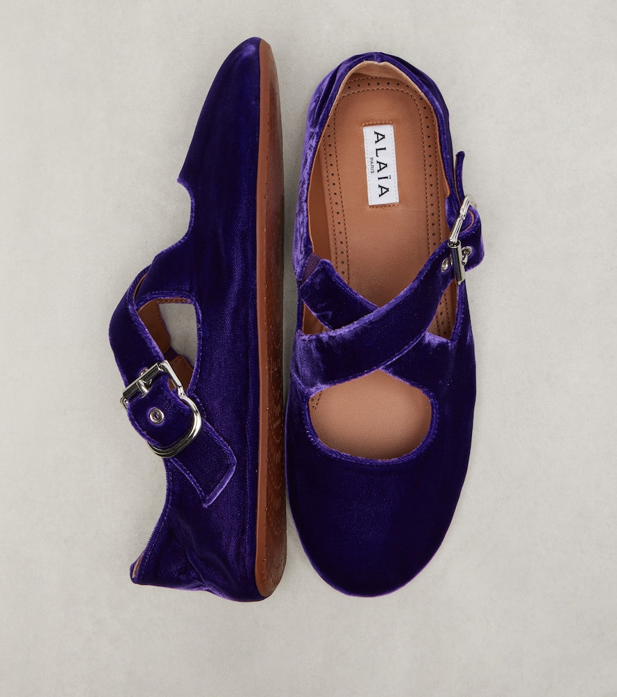 Alaia Velvet ballet flats in Purple - Ballerina Flats