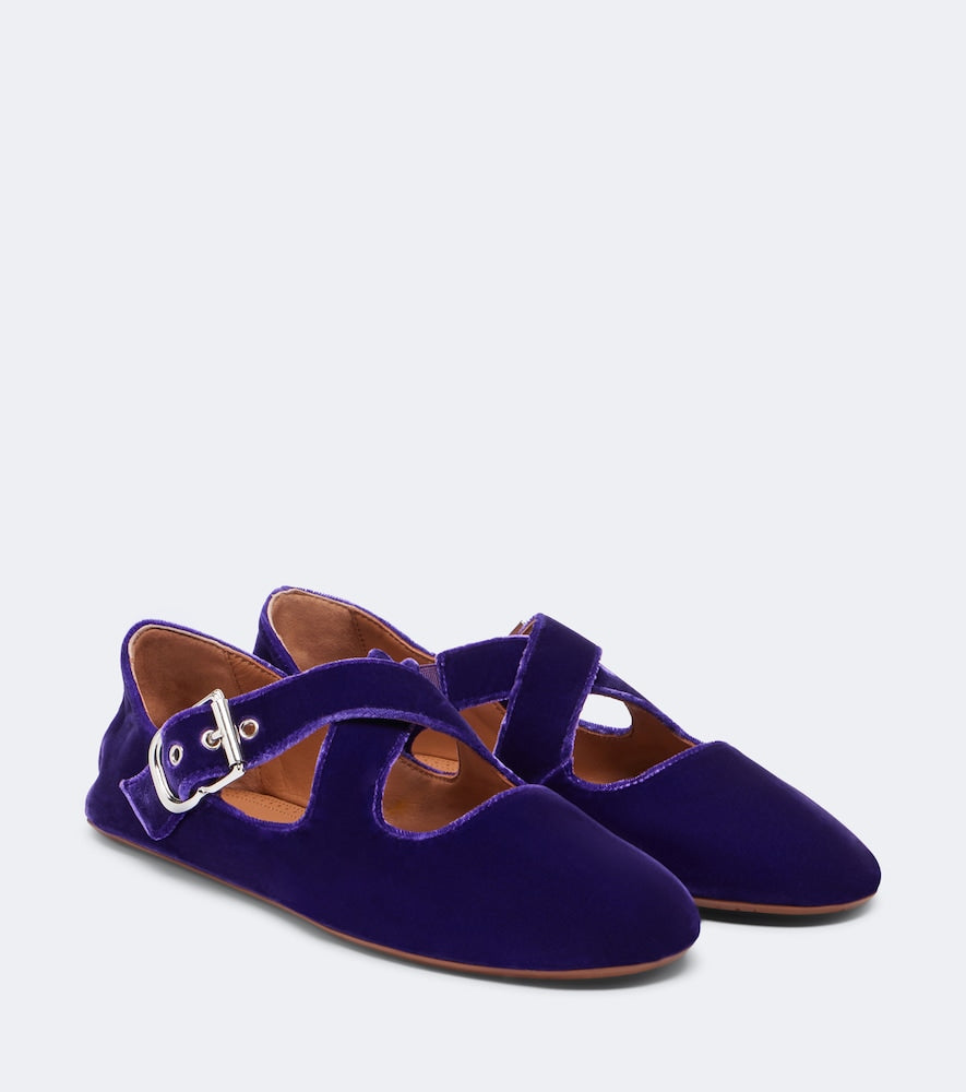 Alaia Velvet ballet flats in Purple - Ballerina Flats