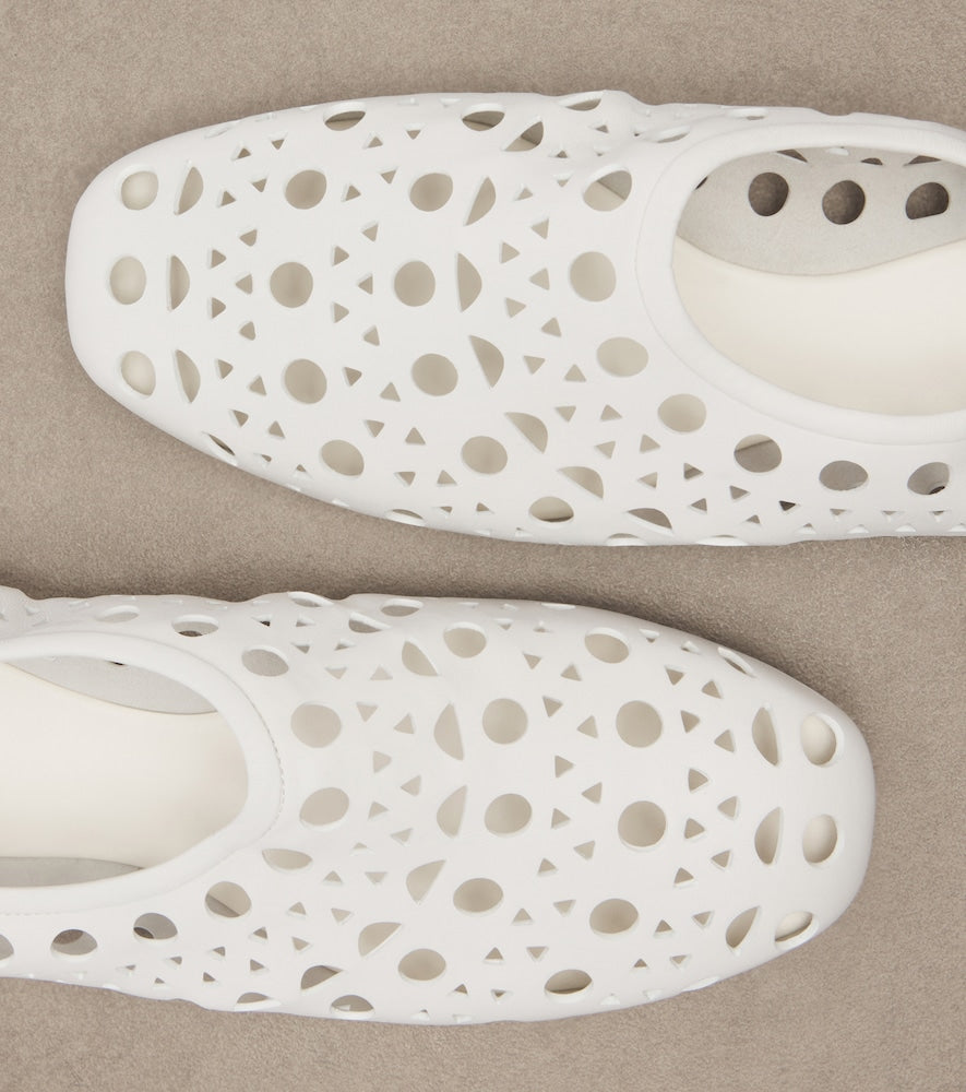 White Alaia Vienne leather ballet flats - Ballerina Flats