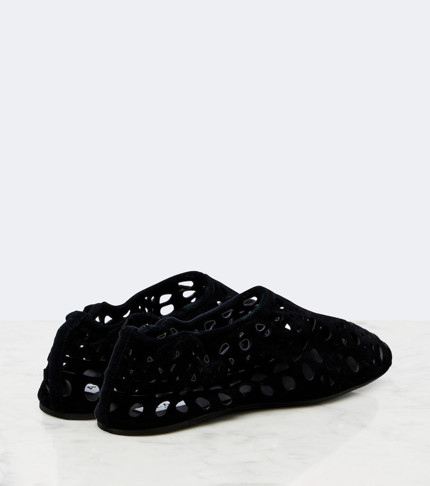 Alaia Vienne suede ballet flats - Black Ballerina Flats