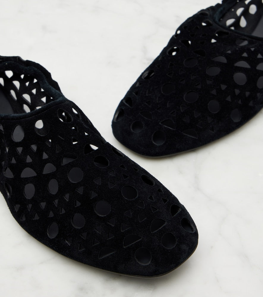Alaia Vienne suede ballet flats - Black Ballerina Flats