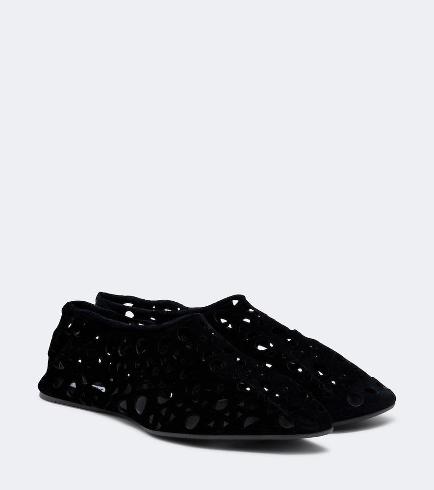 Alaia Vienne suede ballet flats - Black Ballerina Flats