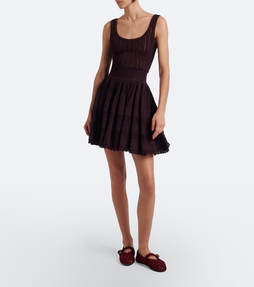 Alaia Woven ballet flats in Burgundy - Ballerina Flats