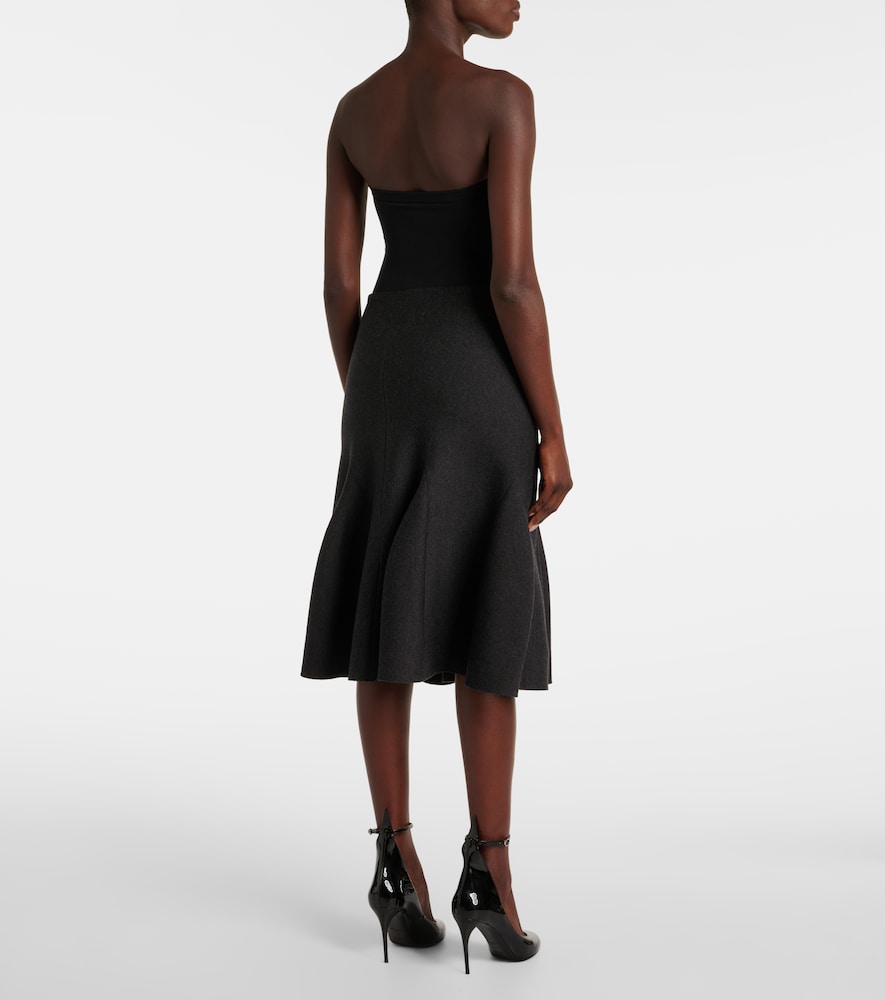 Alaia Wool-blend midi skirt