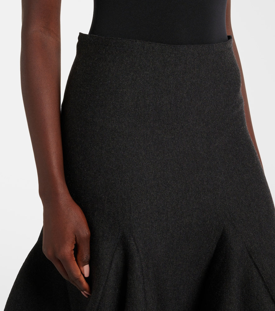 Alaia Wool-blend midi skirt