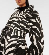 Alaia Zebra-print denim trench coat