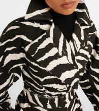 Alaia Zebra-print denim trench coat