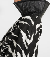 Alaia Zebra-print denim trench coat