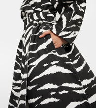 Alaia Zebra-print denim trench coat