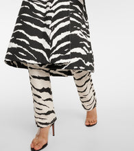 Alaia Zebra-print denim trench coat