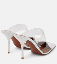 Alaia patent leather and PU mules
