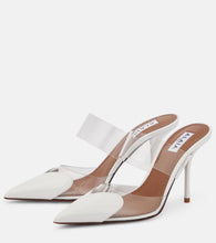 Alaia patent leather and PU mules