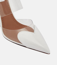 Alaia patent leather and PU mules